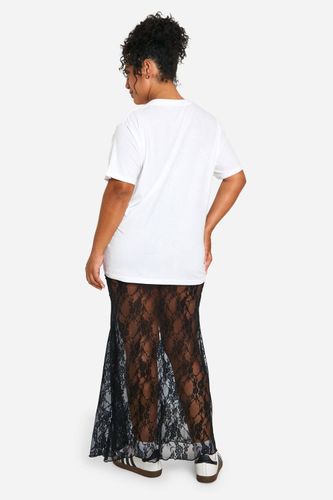 Plus Jupe Colonne Maxi en Dentelle Plus | Taille 48 - boohoo - Modalova