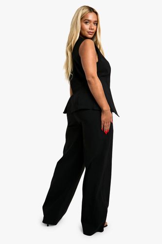 Plus Gilet Long Super Stretch Grande Taille & Pantalon à Jambes Droites | Taille 48 - boohoo - Modalova