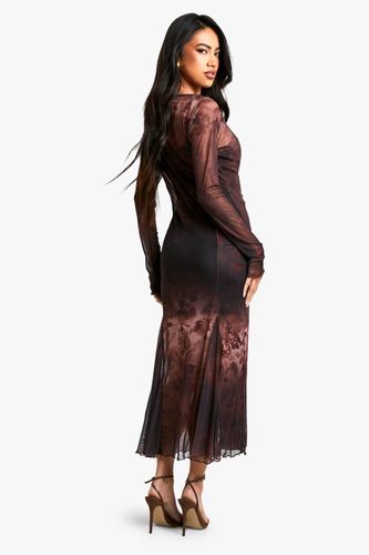 Robe Maxi à Ourlet Godet Floral | Taille 46 - boohoo - Modalova