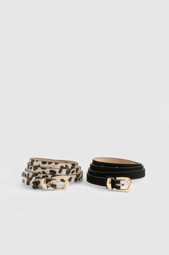 Pack Ceinture Imprimé Léopard et Suédette - boohoo - Modalova