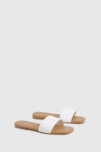 Sandales mules minimalistes à large ajustement | Taille 38 - boohoo - Modalova