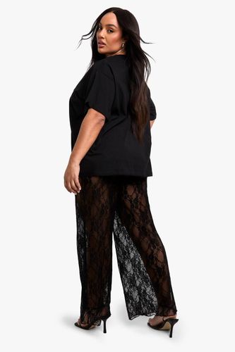 Pantalon Large en Dentelle Plus | Taille 48 - boohoo - Modalova