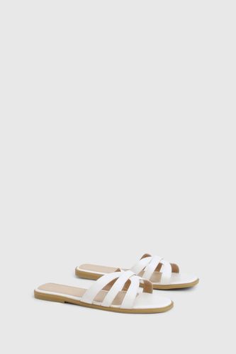 Sliders à brides croisées pour pieds larges | Taille 39 - boohoo - Modalova