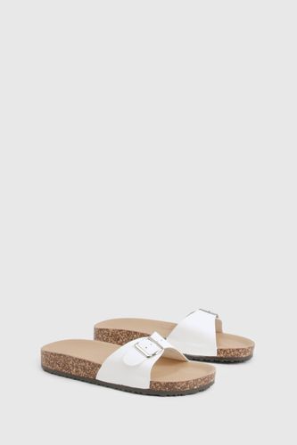 Buckle Footbed Slider | Taille 36 - boohoo - Modalova