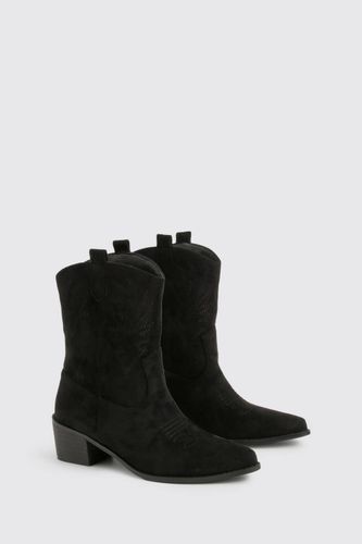 Bottes de cowboy western brodées | Taille 40 - boohoo - Modalova