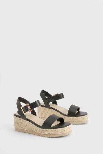 Compensées basses espadrille 2 parties | Taille 41 - boohoo - Modalova