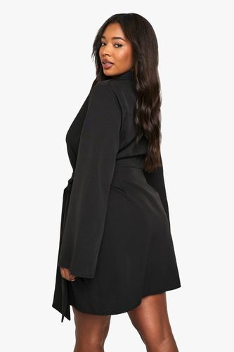Robe Blazer Cintrée à Nouer à la Taille | Taille 48 - boohoo - Modalova