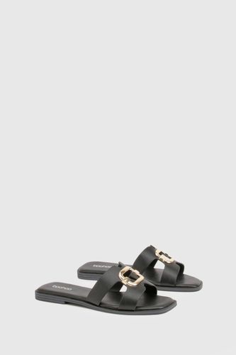 Sandales découpées à garniture métallique | Taille 38 - boohoo - Modalova