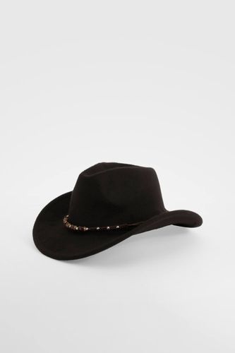 Chapeau western à détail de garniture à boucle - boohoo - Modalova