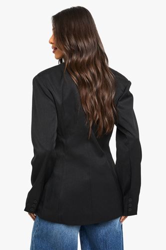 Blazer tissé sur mesure cintré | Taille 44 - boohoo - Modalova