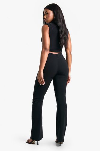 Pantalon Évasé Taille Haute Stretch | Taille 44 - boohoo - Modalova