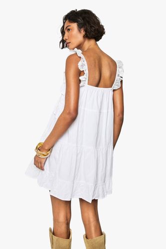 Robe mini Tall en dentelle à volants | Taille 46 - boohoo - Modalova