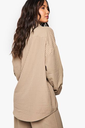 CHEMISE DE MATERNITÉ À RAYURES ET EFFET FROISSÉ | Taille 44 - boohoo - Modalova