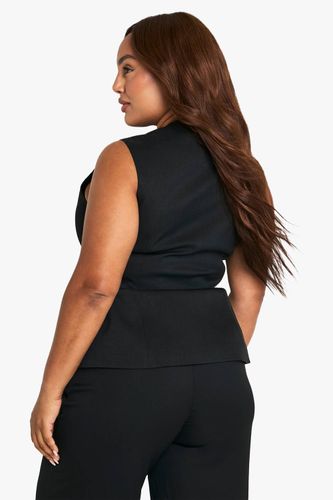 Plus gilet long allongé ajusté sur mesure | Taille 46 - boohoo - Modalova