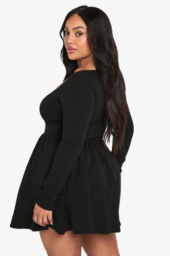 Plus Robe Skater Grande Taille à Détail Corset | Taille 48 - boohoo - Modalova