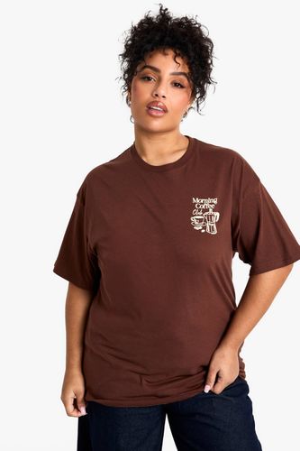PLUS MORNING COFFEE T-SHIRT SURDIMENSIONNÉ | Taille 48 - boohoo - Modalova