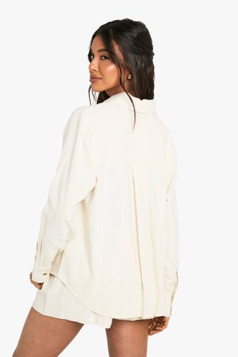 Chemise Oversize En Lin Premium | Taille 42 - boohoo - Modalova