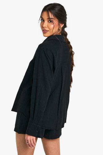 Chemise Oversize En Lin Premium | Taille 40 - boohoo - Modalova