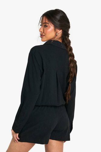 Shorts en lin haut de gamme | Taille 44 - boohoo - Modalova