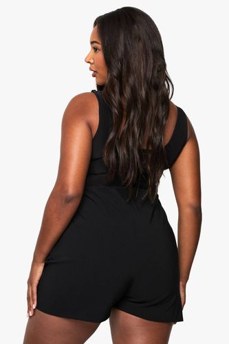 Plus Skort Bengaline à Enveloppement Plus | Taille 48 - boohoo - Modalova