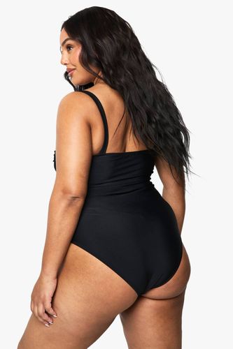 Maillot de bain gainant à fronces latérales | Taille 48 - boohoo - Modalova