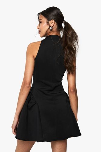 Robe Mini Volume à Encolure Racer | Taille 44 - boohoo - Modalova