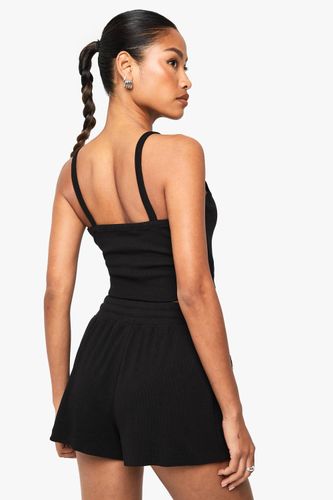 Short en côte Basics Rib Flippy | Taille 36 - boohoo - Modalova