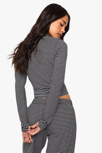 Haut Rayé À Manches Longues | Taille 44 - boohoo - Modalova