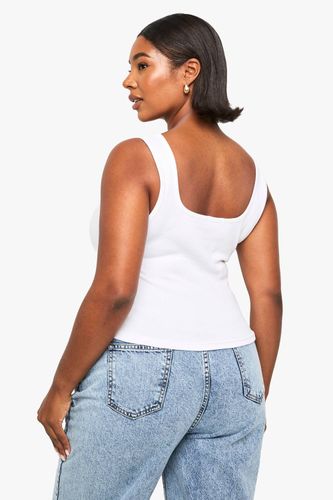 Débardeur Court À Encolure Échancrée Avec Détail Boutons Décoratifs | Taille 54 - boohoo - Modalova