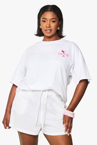 PLUS CIN CIN T-SHIRT SURDIMENSIONNÉ | Taille 46 - boohoo - Modalova