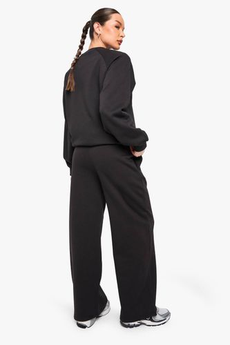 Jogger Droit à Détail en Pin-Tuck | Taille Medium - boohoo - Modalova