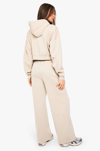 Jogger droit avec détails pintuck | Taille Medium - boohoo - Modalova
