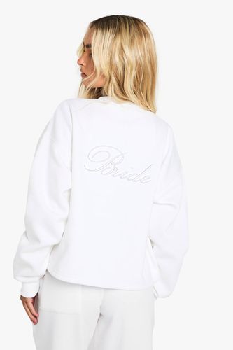 Cardigan brodé "Bride" | Taille Medium - boohoo - Modalova