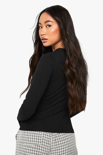 Basics Top Longline à Manches Longues à Col Rond | Taille 44 - boohoo - Modalova