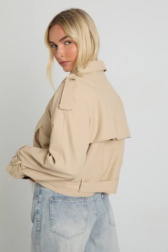 Trench court ceinturé | Taille 44 - boohoo - Modalova