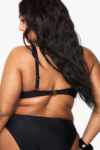 Haut de bikini grande taille rembourré avec détail de nœud à l'avant | Taille 54 - boohoo - Modalova