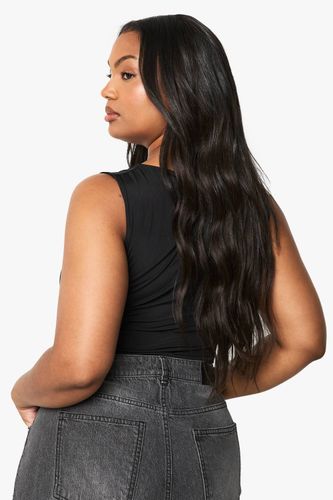 PLUS COMBINAISON À CORPS DEVANT FRONCÉ À DOUBLE COUCHE | Taille 48 - boohoo - Modalova