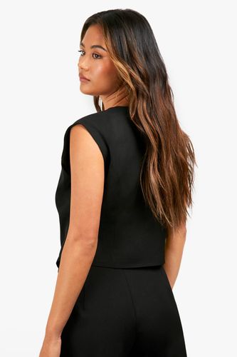 Gilet asymétrique à boutons sur le devant | Taille 44 - boohoo - Modalova