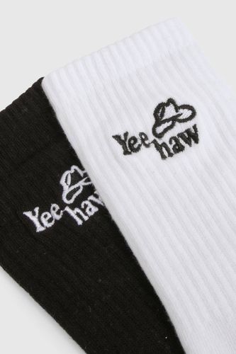 Western Embroidered Sports Socks 2 Pack devient Chaussettes de sport brodées western – Lot de 2 - boohoo - Modalova