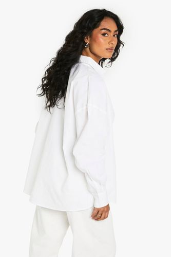 Chemise surdimensionnée en popeline de coton Basics | Taille 44 - boohoo - Modalova