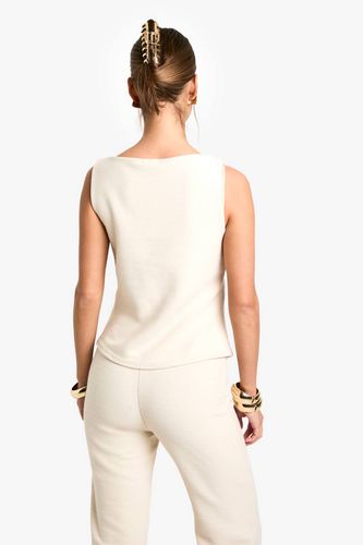 Gilet texturé à boutons | Taille 42 - boohoo - Modalova