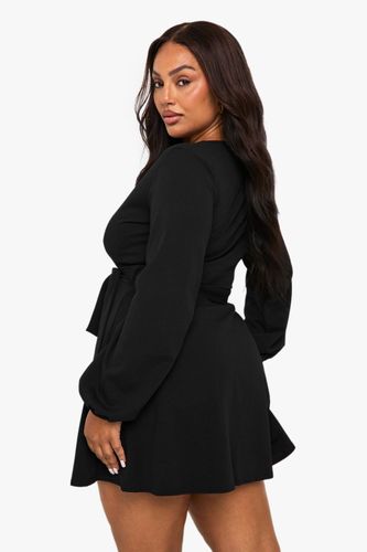 Robe patineuse Plus à ceinture nouable | Taille 48 - boohoo - Modalova