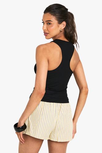Débardeur côtelé doux rembourré intégré avec dos nageur | Taille 44 - boohoo - Modalova