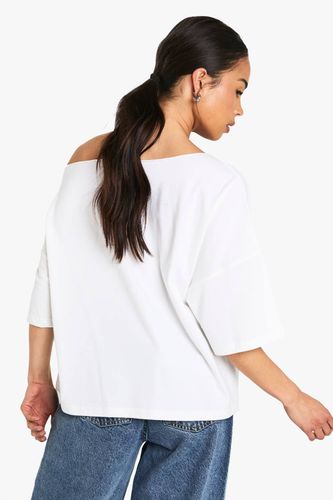 T-shirt surdimensionné à épaules dénudées | Taille 44 - boohoo - Modalova