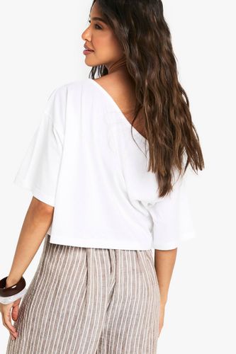 T-shirt crop boxy à épaules dénudées | Taille 44 - boohoo - Modalova