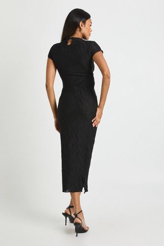 Robe de maternité en jacquard texturé midaxi moulante | Taille 44 - boohoo - Modalova