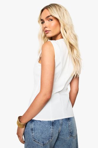 Gilet ajusté à boutons dorés | Taille 44 - boohoo - Modalova