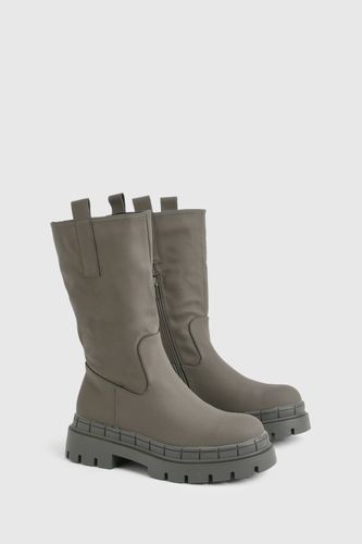 Bottes en caoutchouc à hauteur de mollet et à semelles épaisses | Taille 41 - boohoo - Modalova