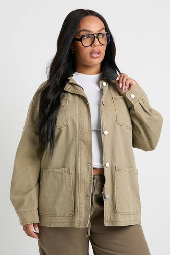 Veste oversize à col Plus | Taille 48 - boohoo - Modalova