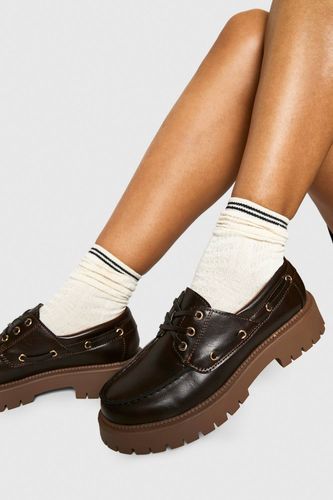 Chunky Boat Shoe Loafers | Taille 40 - boohoo - Modalova